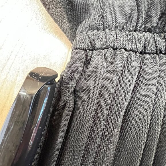 The Vintage Shop Pleated Skirt Sleeveless High Low Dress Black Size Small - Picture 12 of 12